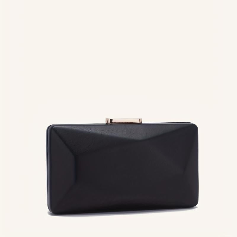 Minimalist Clutch Bag Prom Handbag PU Leather Evening Bag
