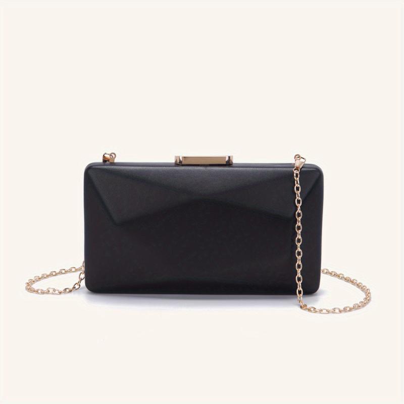 Minimalist Clutch Bag Prom Handbag PU Leather Evening Bag