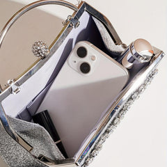 Rhinestone Decor Evening Bag Crossbody Chain Bag