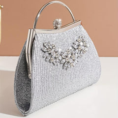 Rhinestone Decor Evening Bag Crossbody Chain Bag