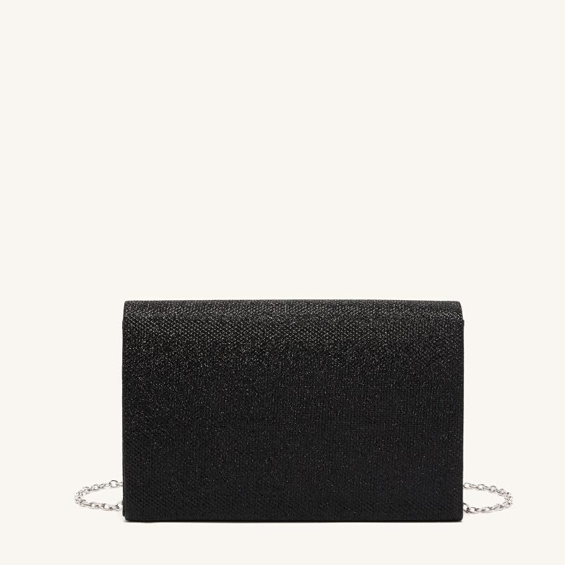 Metal Decor Evening Bag Glitter Sequin Chain Clutch Bag