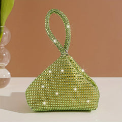 Rhinestone Decor Party Bag Cocktail Event Handle Bag Handbag