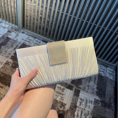 Ruched Satin Evening Bag Bride Clutch Purse Women's Handbag For Wedding