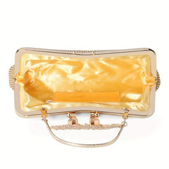 Rhinestone Evening Bag Flower Wedding Bridal Glitter Handbag