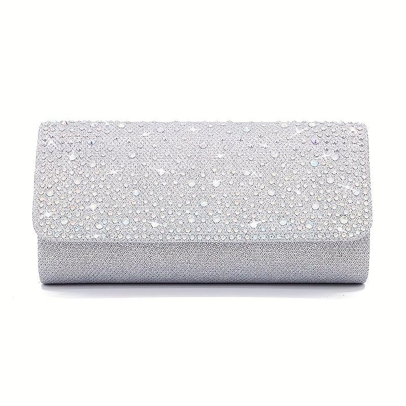 Glitter Rhinestone Evening Bag Folding Clutch Bag for Party Wedding
