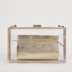 Acrylic Transparent Box Bag Chain Evening Bag Mini Clutch Purse