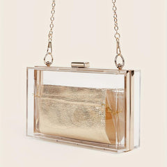 Acrylic Transparent Box Bag Chain Evening Bag Mini Clutch Purse