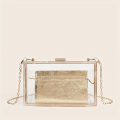 Acrylic Transparent Box Bag Chain Evening Bag Mini Clutch Purse