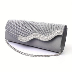 Glitter Chain Handbag Elegant Evening Purse Sparkling Frame Bag