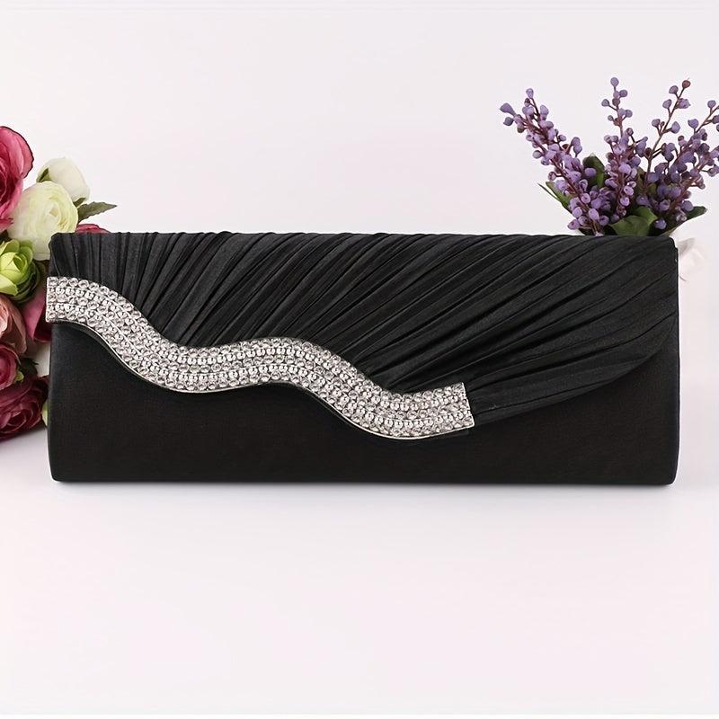 Glitter Chain Handbag Elegant Evening Purse Sparkling Frame Bag