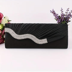 Glitter Chain Handbag Elegant Evening Purse Sparkling Frame Bag