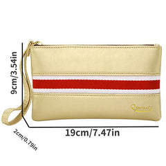 Striped Long Clutch Wallet Coin Purse Classic Purse