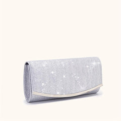Glitter Bling Chain Clutch Elegent Flap Purse Evening Bag