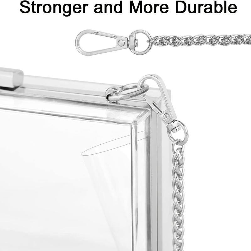 Clear Acrylic Box Evening Bag Chain Crossbody Bag Mini Square Purse