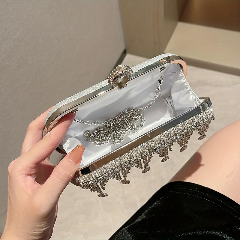 Rhinestone Envelope Clutch Purse for Wedding Party Prom