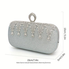 Rhinestone Envelope Clutch Purse for Wedding Party Prom