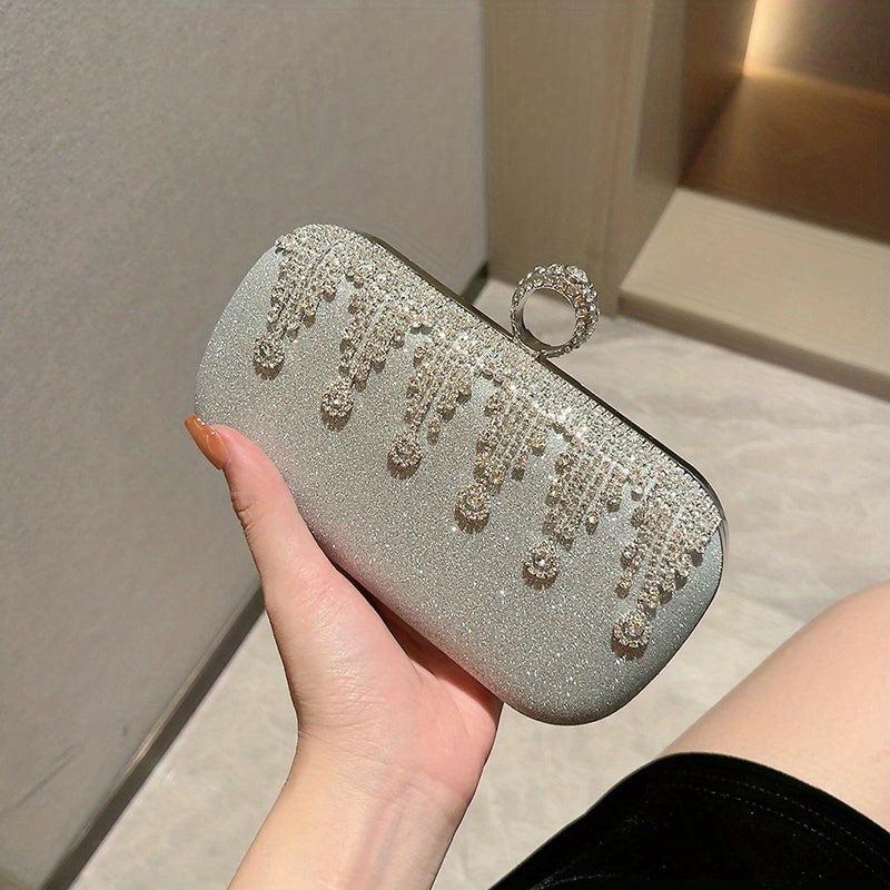 Rhinestone Envelope Clutch Purse for Wedding Party Prom