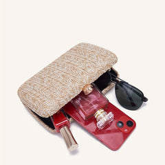 Straw Woven Evening Clutch Bag Beach Dinner Purse Handbag