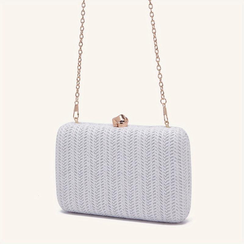 Straw Woven Evening Clutch Bag Beach Dinner Purse Handbag
