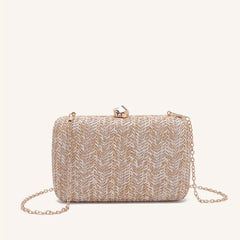 Straw Woven Evening Clutch Bag Beach Dinner Purse Handbag