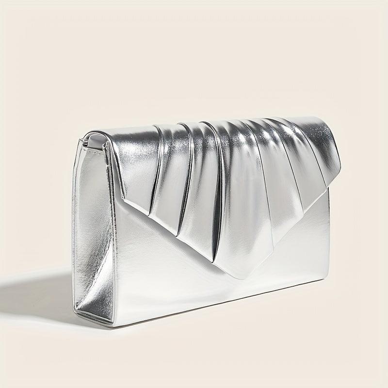 Ruched Evening Bag Flap Clutch Purse Women's Mini Handbags