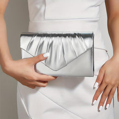 Ruched Evening Bag Flap Clutch Purse Women's Mini Handbags