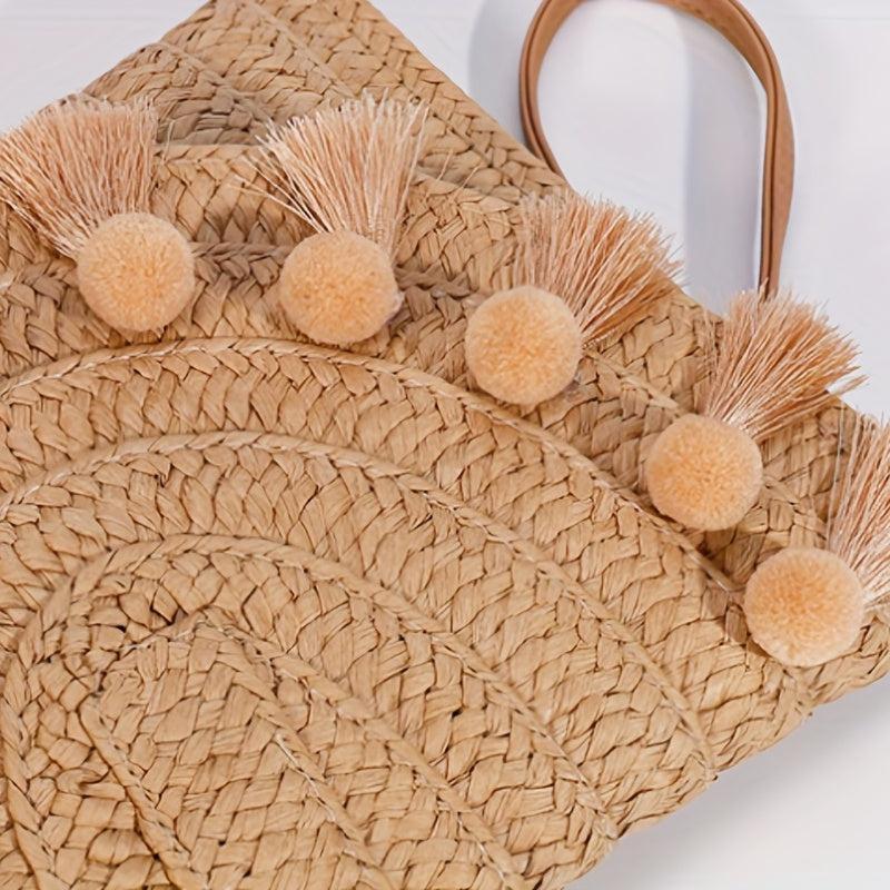 Straw Woven Envelope Clutch Beach Wrist Bag Rattan Purse