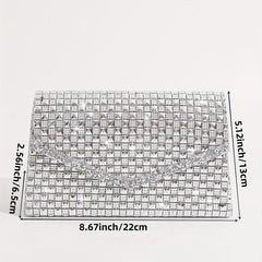 Glitter Evening Bag Rhinestone Clutch Banquet Bag