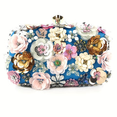 Satin Clutch Purse Flower Bag for Wedding