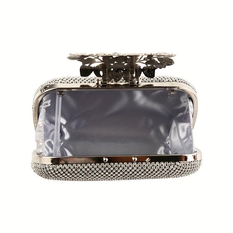 Glitter Rhinestone Evening Bag Dinner Clutch Purse For Wedding Party
