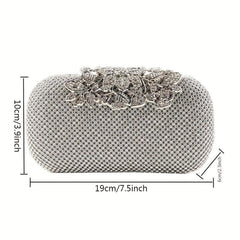 Glitter Rhinestone Evening Bag Dinner Clutch Purse For Wedding Party