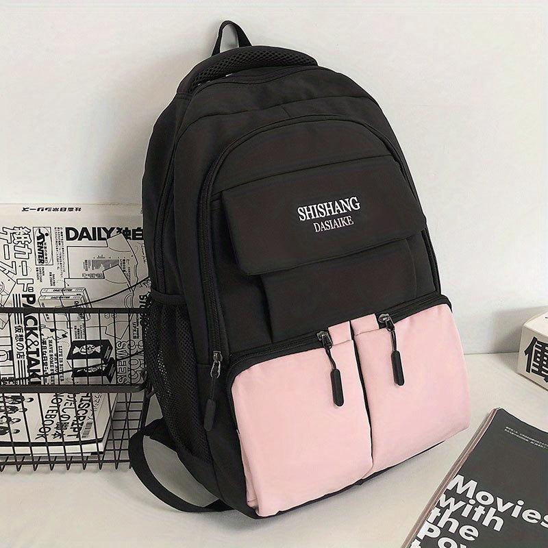 Middle School Student Oxford Fabric Contrast Backpack