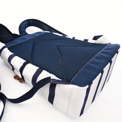 Striped Canvas Backpack Kids Lightweight Teen Girls Laptop Bookbag