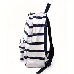 Striped Canvas Backpack Kids Lightweight Teen Girls Laptop Bookbag