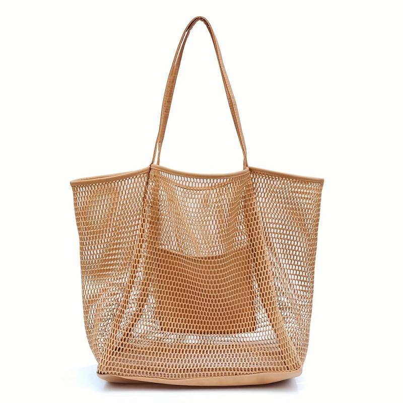 Large Capacity Mesh Beach Bag Portable Washing Swimming Clothing Storage Bag