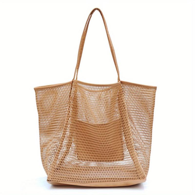 Large Capacity Mesh Beach Bag Portable Washing Swimming Clothing Storage Bag