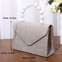 Glitter Sequins Satchel Bag Handbag Classic Banquet Bag