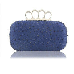 Rhinestone Mini Evening Bag Chain Clutch Wedding Party 7.09x4.33x0.36 Inch