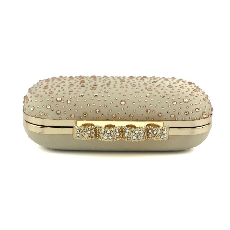 Rhinestone Mini Evening Bag Chain Clutch Wedding Party 7.09x4.33x0.36 Inch