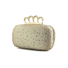 Rhinestone Mini Evening Bag Chain Clutch Wedding Party 7.09x4.33x0.36 Inch