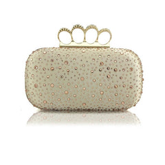 Rhinestone Mini Evening Bag Chain Clutch Wedding Party 7.09x4.33x0.36 Inch