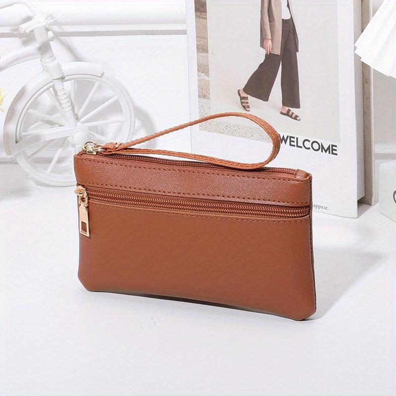 Minimalist Zipper Coin Purse Wallet with Wristband
