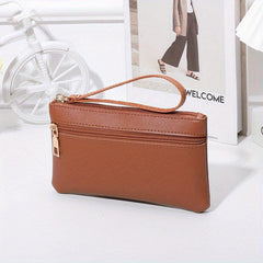 Minimalist Zipper Coin Purse Wallet with Wristband