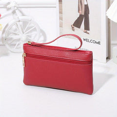 Minimalist Zipper Coin Purse Wallet with Wristband