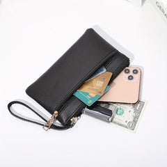 Minimalist Zipper Coin Purse Wallet with Wristband
