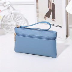 Minimalist Zipper Coin Purse Wallet with Wristband