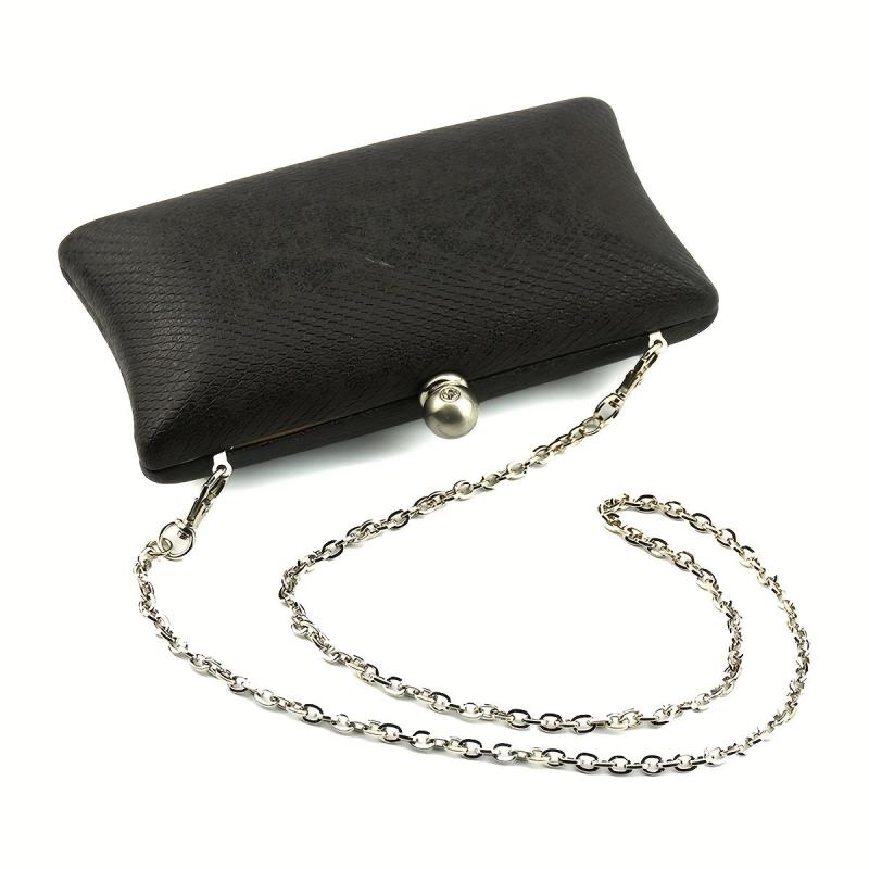 Snakeskin Pattern Chain Clutch Purse Wedding Party Bag
