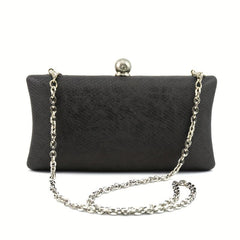 Snakeskin Pattern Chain Clutch Purse Wedding Party Bag
