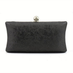 Snakeskin Pattern Chain Clutch Purse Wedding Party Bag