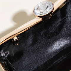 Evening Clutch Bag Rhinestone Decor Shoulder Chain Bag For Party